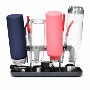 Escurridor Secador Oxo Para 4 Botellas Color Gris