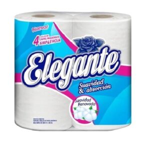 Elegante Suavidad Y Absorcion Papel Higienico - Pack - 4 - 1 - Simple Hoja - 30 M