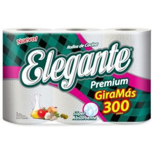 Rollo Cocina Premium Gira Mas Elegante 3 Rollos De 100 Paños