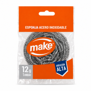Esponja De Acero Inoxidable Plateada Make