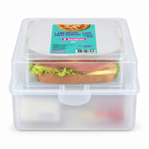 Vianda Sandwichera Doble Piso Transparente San Remo