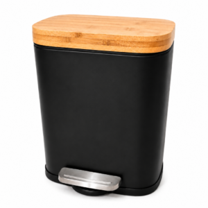 Cesto Rectangular c/Tapa Bamboo 5Lts