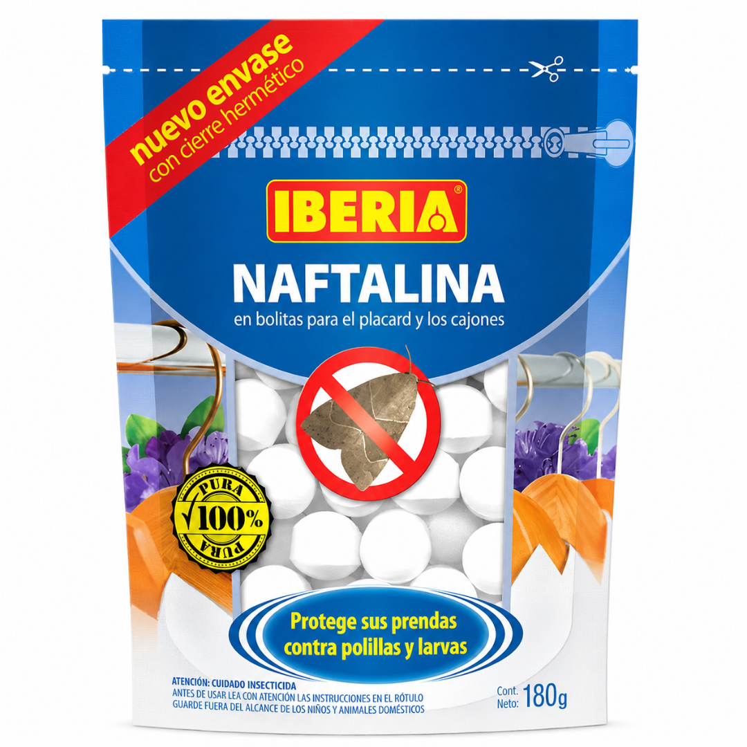 Naftalina Antipolillas x 180g <br> Iberia