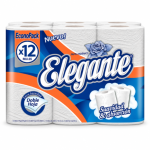 Papel Higienico 12x30M Doble Hoja Elegante