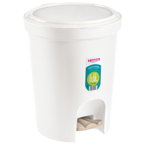 Basurero Blanco C/Pedal x 6,6L San Remo